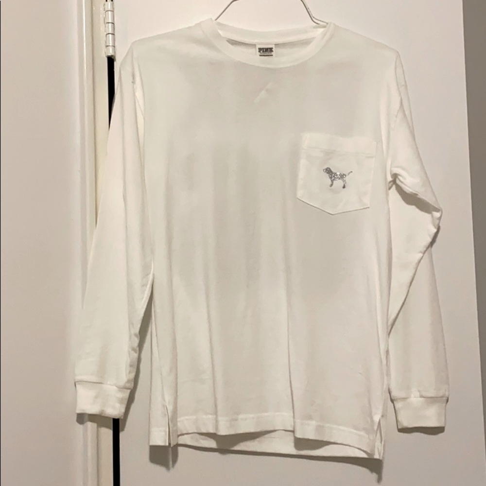 VS Pink Bling Long Sleeve Tee